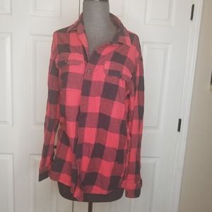 5/$25 red plaid flannel shirt